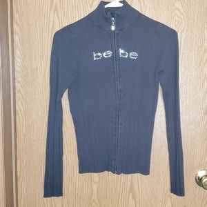 Grey bebe bling zipup